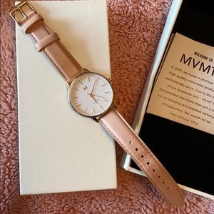 New Rose Gold Leather Watch